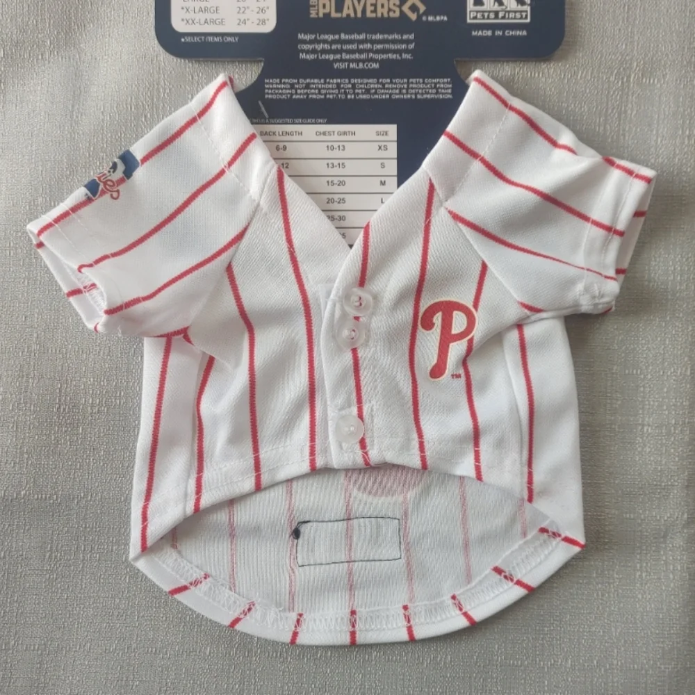 Philadelphia Phillies Striped Harper #3 Dog Jersey Shirt Size XS NEW!
